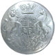 Large Chrome United Kingdom / British Commonwealth Queen Victoria Crown Military Uniform General Service Button