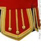 Red Piper Doublet with Dark Blue Facings and Gold Trim epaulette detail