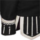 Black Piper Doublet with Silver scroll trim and 18 button zip front cuff and skirt detail