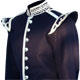Navy Blue Piper Doublet with Silver Scroll Trim