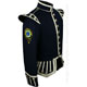 Front Right View FDNY EMS Pipes and Drums Navy / Silver Gabardine Doublet