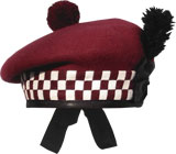 Diced "Airborne Maroon" Balmoral Hat