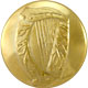 Gold LARGE Irish Harp Uniform Buttons