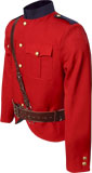 Canadian Police Style Red Cutaway Tunic