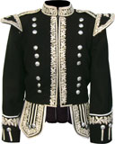 Black Traditional Scots Guards Style Doublet