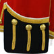 Red Piper Doublet with Dark Blue Facings and Gold Trim cuff and Inverness skirt detail