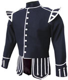 Dark Blue Highland Pipe and Drum Band Doublet