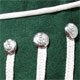 Green piper doublet 3 button cuff detail