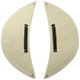 GlengarryHats.com White Cotton Silver 5 Bar Trim Doublet Shoulder Shells Underside View