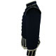 Left View FDNY EMS Pipes and Drums Navy / Silver Gabardine Doublet