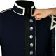 Hidden Zipper FDNY EMS Pipes and Drums Navy / Silver Gabardine Doublet