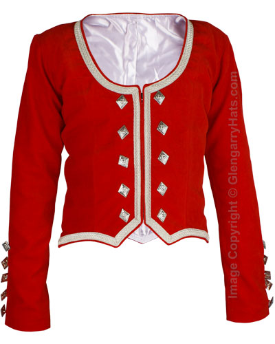 Red Melton Wool Piper Doublet