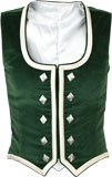 GlengarryHats.com Green Velvet Highland Dance Vest